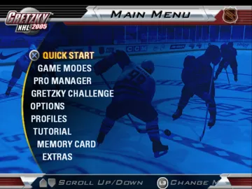 Gretzky NHL 2005 screen shot title